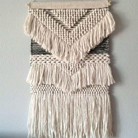 Cost Plus World Market Other - BOHO MACRAME Design Natural Textured Wall Hanging Grey🎉 TONIGHT ONLY SALE 🎈